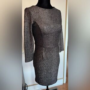 Elegant Black Textured Dress